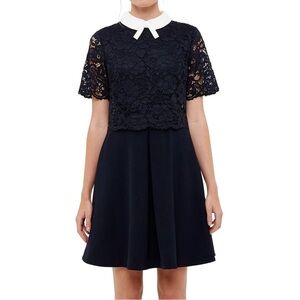 knee length dresses for ladies Black | Sleeveless Lace Applique Midi Dress